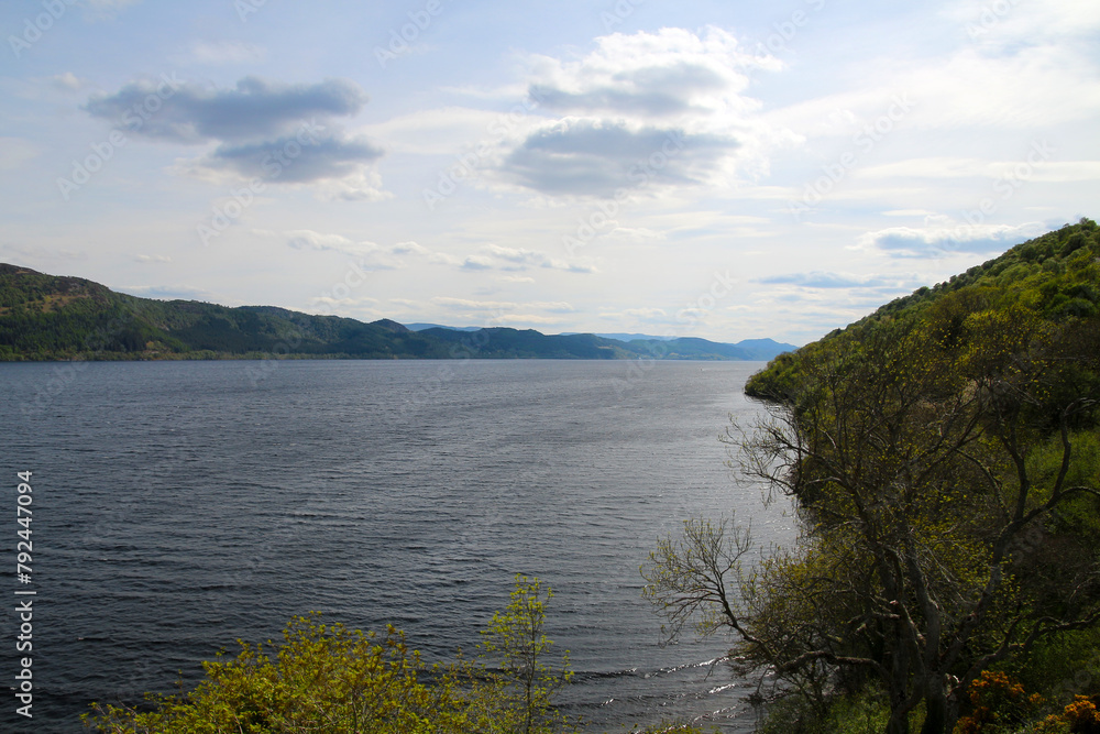 Scottish landscape at Loch Ness, Scotland, Great Britain 