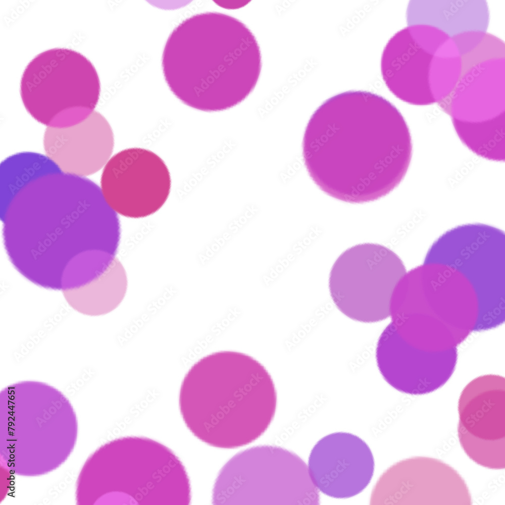 Realistic circle element purple bokeh effect transparent png background