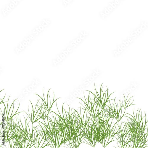 green grass transparent brush strokes element