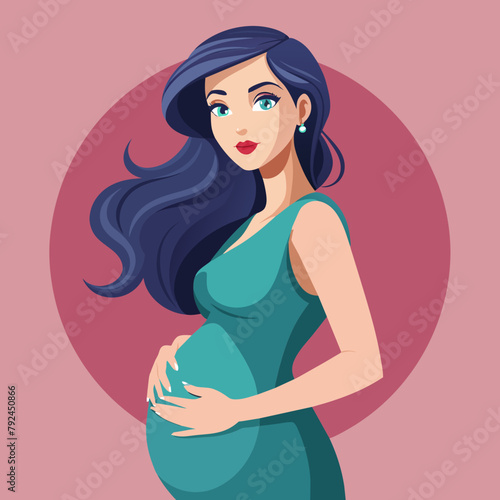 beautiful-pregnant-woman-illustration-for-a-design