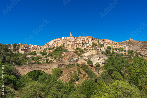 Scenic view of Bocairent, a beautiful and picturesque town in Valencian Community, Spain