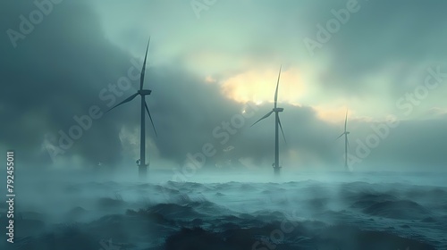 Tranquil Wind Turbines in a Sustainable Energy Landscape