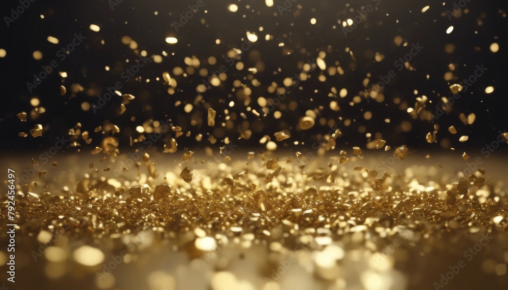 'air sparkles particles. gold have cloud viscous fluid field render. glisten effect 3d bokeh. depth advection confetti particles particle abstract glistering sparkle bokeh bac'