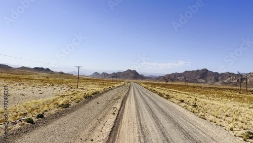 Panning views of arid landscape in Richtersveld National Park, South Africa
