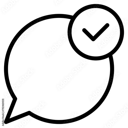chat bubble with checkmark icon