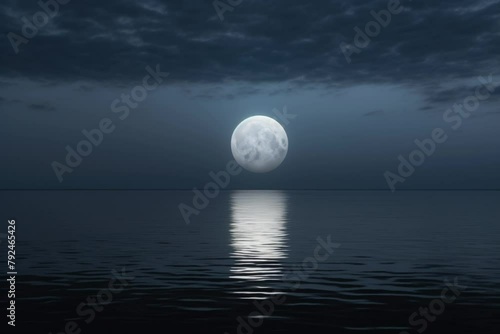 Serene Moon Reflecting on Tranquil Waters - reworked generative AI