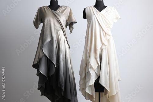 Silver Gradient Monochrome Textiles: Fashioning Stunning Pieces