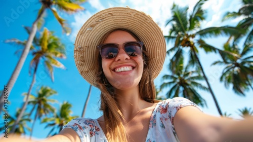 A Sunlit Tropical Selfie Moment photo