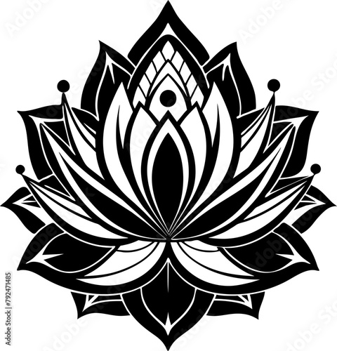 Lotus motif, lotus flower