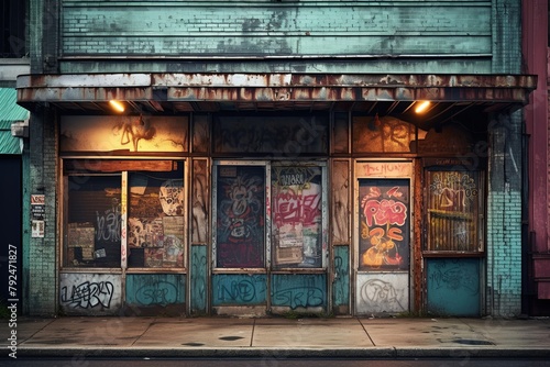 Urban Decay Photography Overlays: Dilapidated Storefronts for Storytelling Visuals
