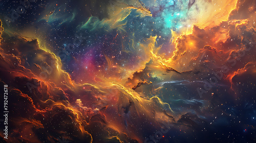 Nebulae and galaxies in space universe science astronomy. Supernova background wallpaper