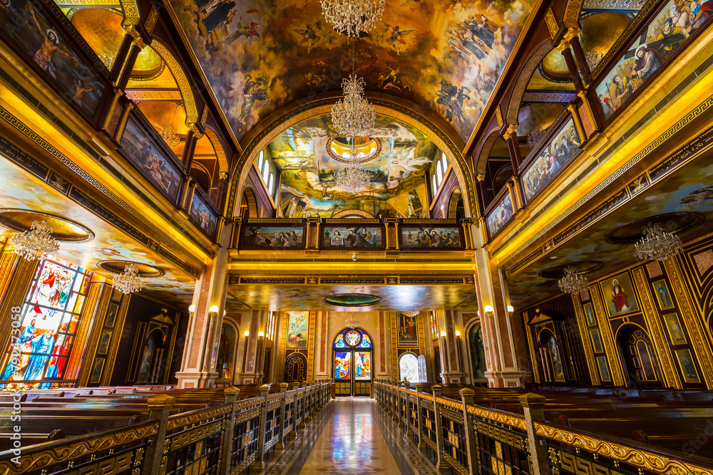 Fototapeta premium Interior of Coptic Orthodox Church in Sharm El Sheikh, Egypt