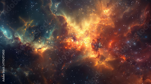 Nebulae and galaxies in space universe science astronomy. Supernova background wallpaper