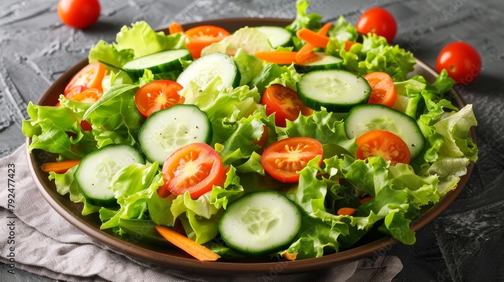 A salad made with fresh ingredients.