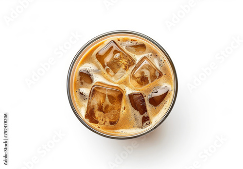 Glass of ice coffee