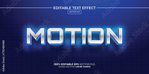 Vector editable text effect motion style, or motion 3d text effect 