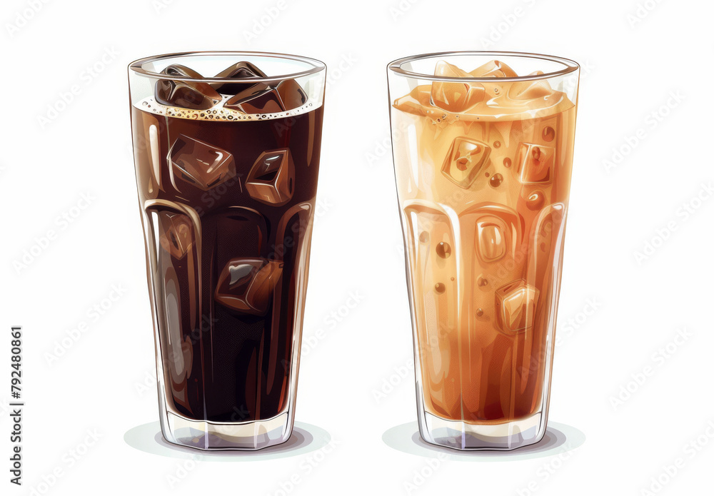 Glass of ice coffee Glass of ice coffee