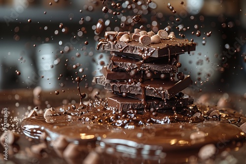 Chocolate: a magical treat that delights and amazes chocolate lovers. photo