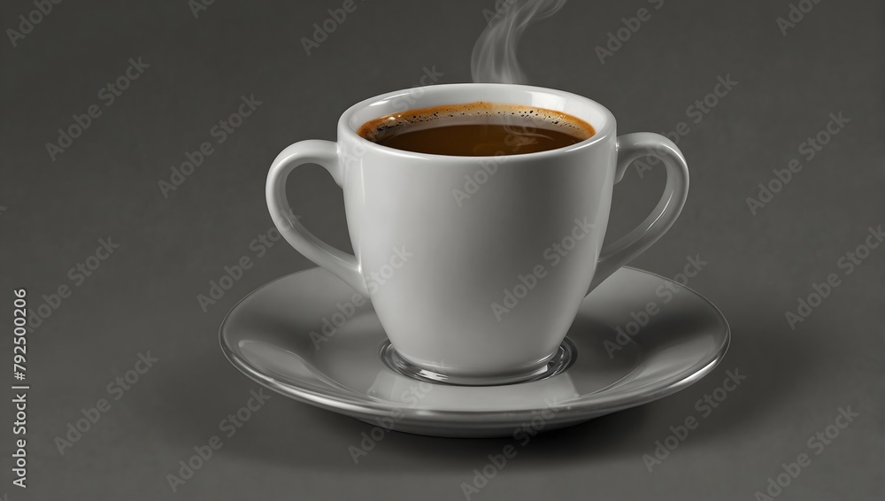 Cup of coffee isolated for cutout on a transparent background Generative AI