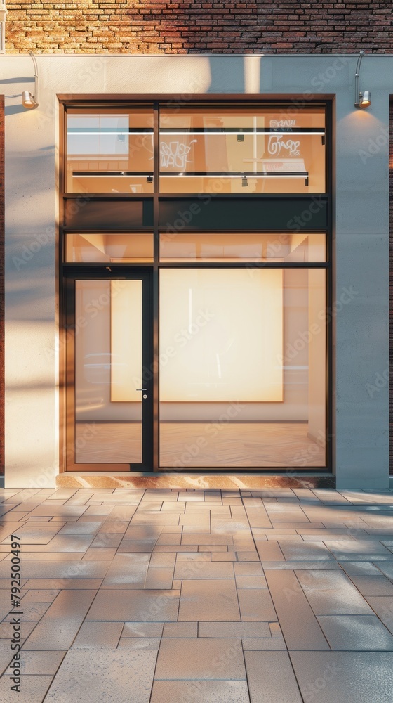 A window with a white sign on it A window with a white sign on it