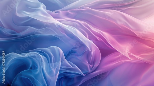 Vibrant abstract waves of blue and purple hues. Fluid background