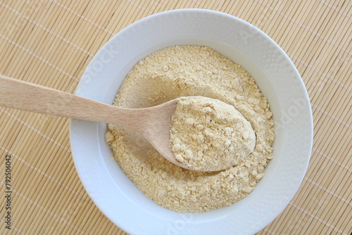 Chickpea flour in bowl