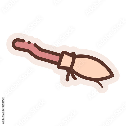 flying broomstick sticker