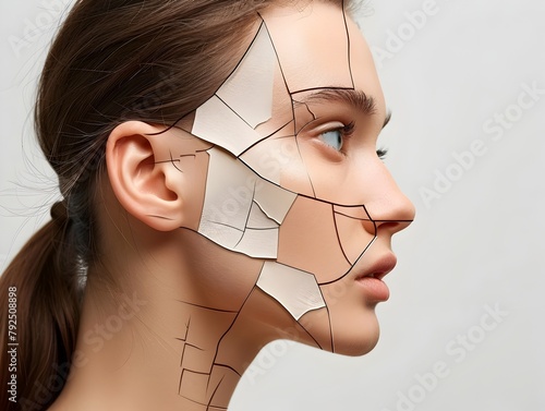 Fractured Facade:Exploring the Challenges of Body Dysmorphic Disorder Through Digital Art photo
