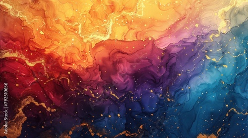 Radiant Ascendance: Capture the ascendancy of gold prices with radiant watercolor hues. photo