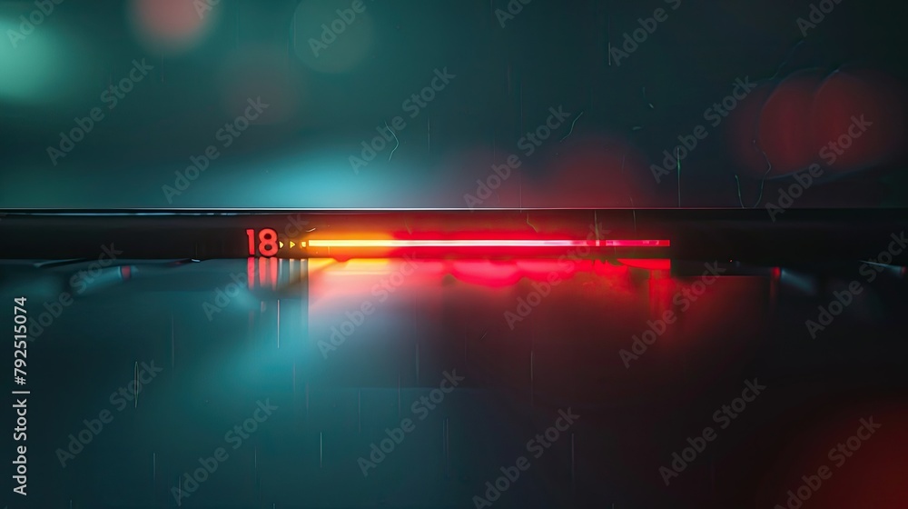 Progress bar reaching completion on a digital screen Progress bar reaching completion on a digital screen