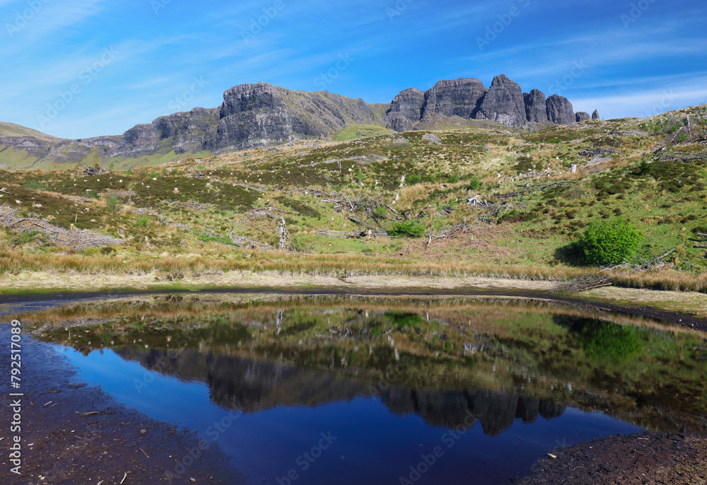 View of the Old Man of Storr in Skye, Scotland at day