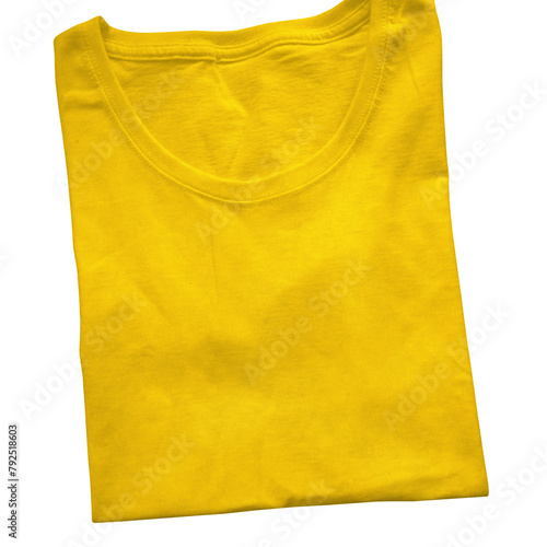 Make your design process faster and more beautiful with this Folded View Gorgeous Female T Shirt MockUp In Golden Kiwi Color.