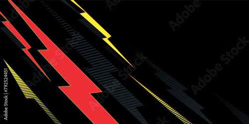 banner background gold black red sporty professional motorsport racing techno stripes abstract design vector pattern