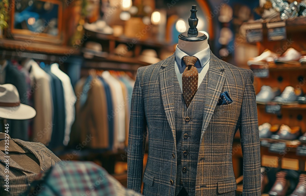 A mannequin within the shop. Classic suit-clad mannequin A mannequin within the shop. Classic suit-clad mannequin