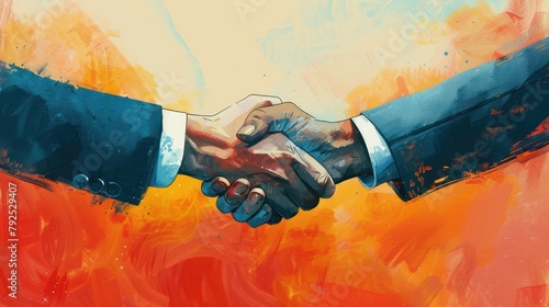 Handshake between two business partners