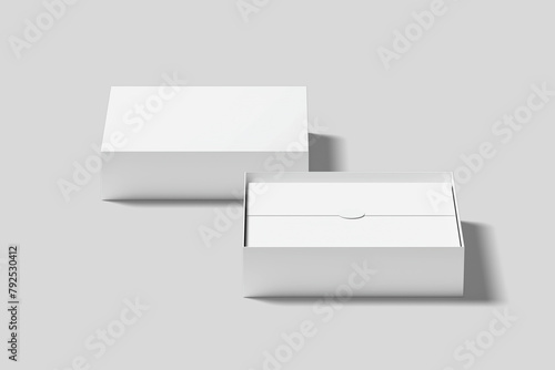Realistic Gift Box Packaging Illustration for Mockup. 3D Render. (ID: 792530412)