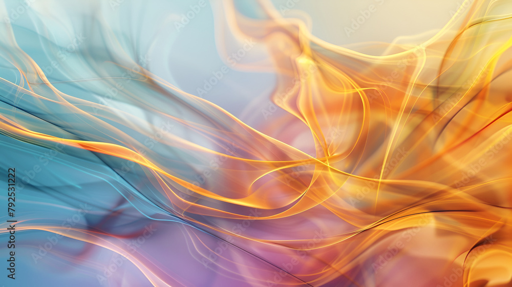 abstract fire background for design artworks, business cards and others, background with multicolored smoke in the form of waves ,Abstract Colorful Smoke or Mist Background Composition
