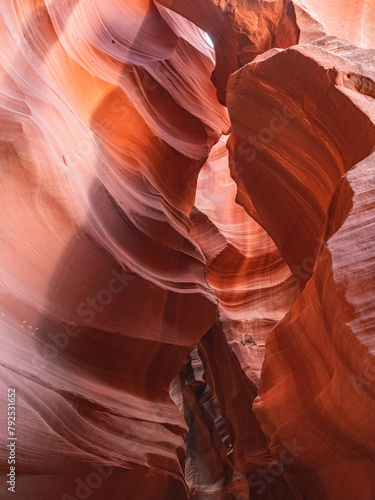 Inside view of the landscape in Antelope Canyon, Page, Arizona.