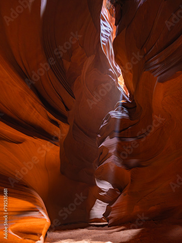 Inside view of the landscape in Antelope Canyon, Page, Arizona.