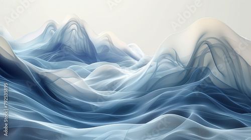 Digital Painting of Ocean Waves..
