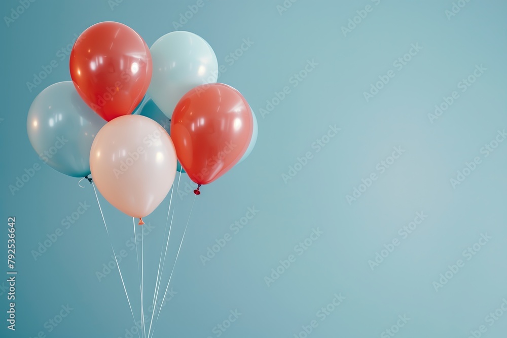 Helium. Colorful balloons on a pastel background. Birthday party. Event. Festive atmosphere. Holiday. Celebration banner template. A copy space area. Anniversary Helium. Colorful balloons on a pastel background. Birthday party. Event. Festive atmosphere. Holiday. Celebration banner template. A copy space area. Anniversary
