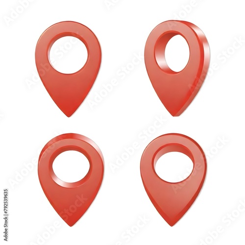 Location symbol on the white background 3d render