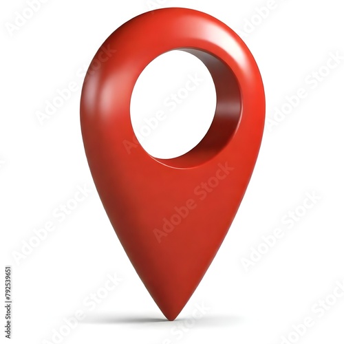 Location symbol on the white background 3d render