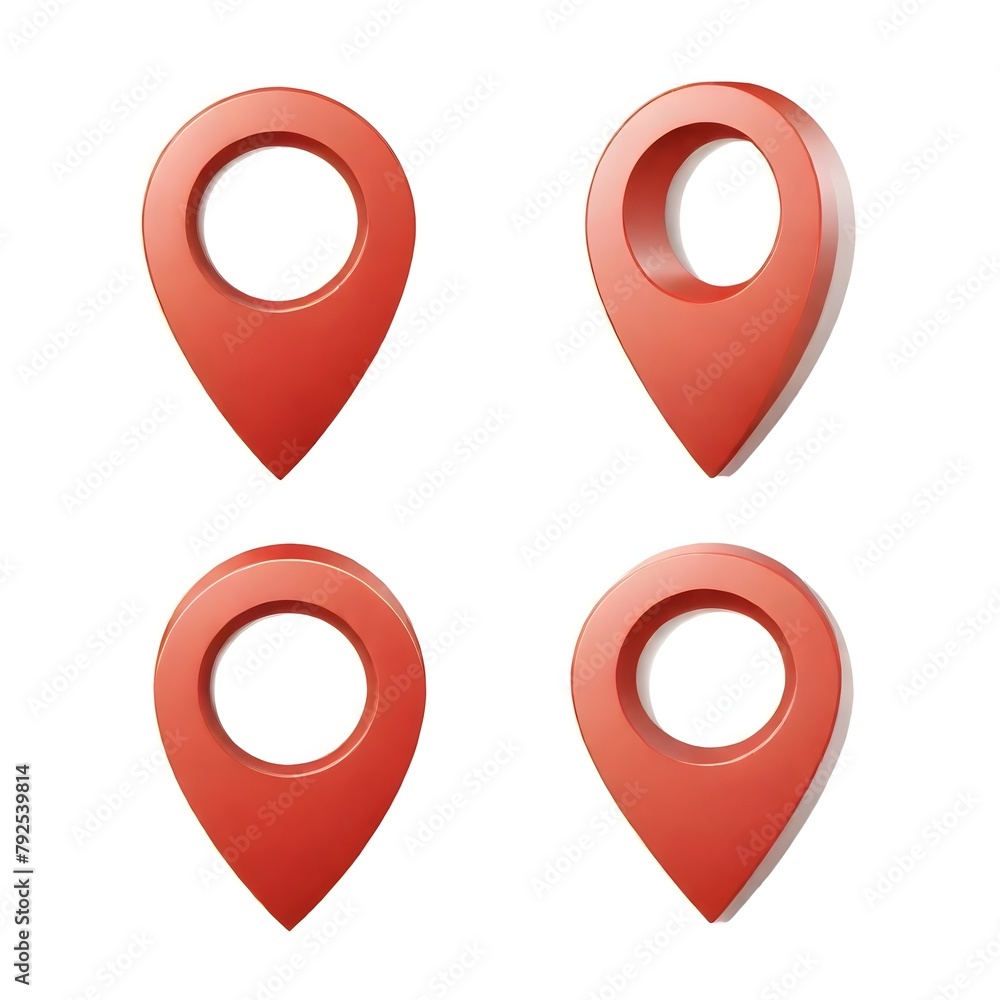 Location symbol on the white background 3d render
