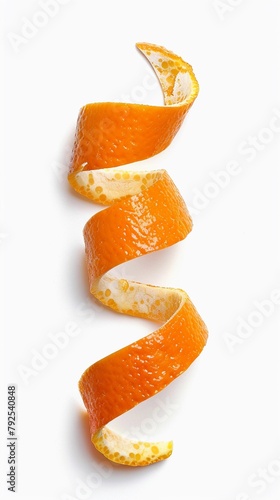 Orange peel isolated on white background