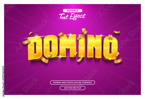 Domino editable text effect