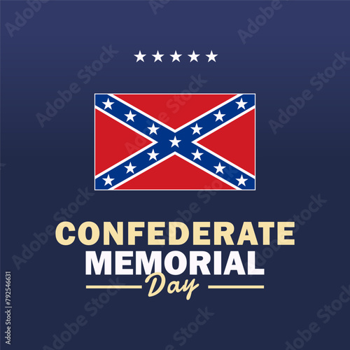 Remembering History Confederate Memorial Day Flag Design