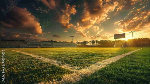 view of soccer field stadiumConcept of outdoot sport