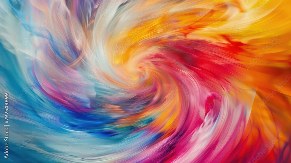 Vibrant Abstract Color Swirl