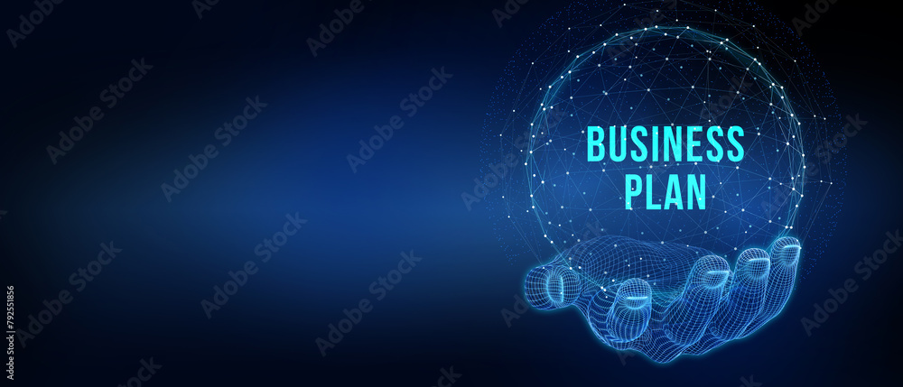 Business plan concept. Business, Technology, Internet and network concept. 3d illustration Business plan concept. Business, Technology, Internet and network concept. 3d illustration
